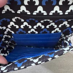 Vera Bradley Canterberry Cobalt Mini Hipster Quilted Cotton Crossbody Bag thumbnail 4