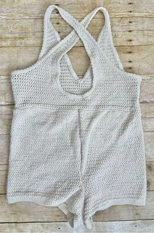 Free People Beach FP Beach Clear Skies Fauxchet Romper Natural Cream thumbnail 4