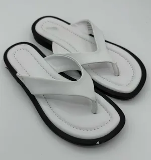 Nordstrom Rack White Coco squared toe Flat Sandal‎ size 7 90’s chic classic thumbnail 1