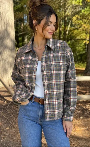 Pendleton Plaid Pure Virgin Wool Shirt Jacket Medium Made in USA Vintage thumbnail 1
