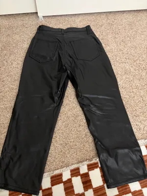Abercrombie Black Denim/Leather Jeans thumbnail 5