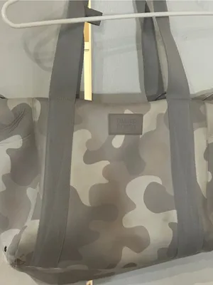 Dagne Dover Camouflage Neoprene Tote in Taupe & Gray thumbnail 2