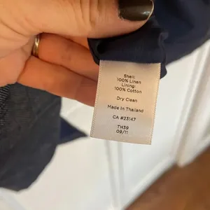 Talbots 100% linen denim look seamed fitted tank dress 8 thumbnail 6