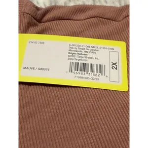 All in Motion Mauve Twist Front Long Sleeve Cropped Shirt‎ Top Size 2X NWT thumbnail 3