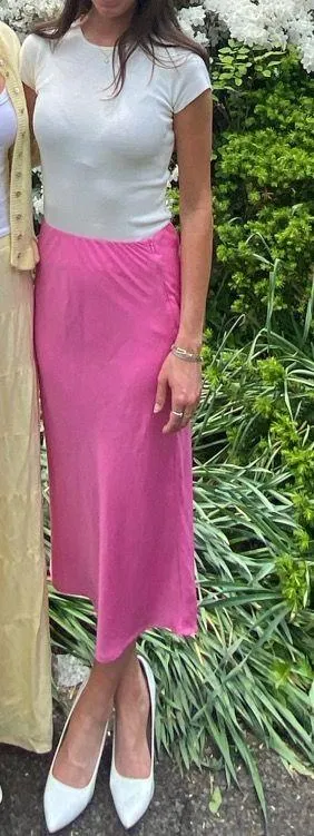 Princess Polly Pink Midi Skirt thumbnail 1
