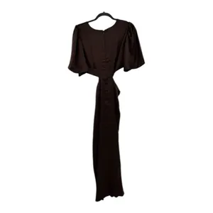✨Wild Fable Women’s Flutter Sleeve Satin Cape Maxi Brown Sz Large Dress✨ thumbnail 5