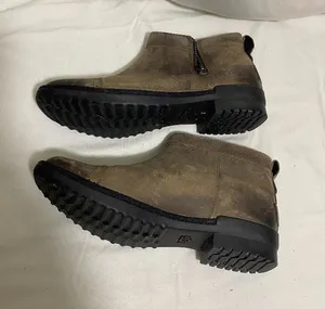 UGG Waterproof Leather Ankle Boots Women's US 8 / EU 39 Brown Side Zip Shearling thumbnail 1