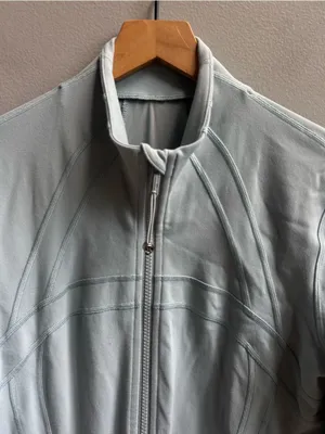 Lululemon Define Jacket in Hazy Jade Full Zip Size 12 Light Blue Green Active thumbnail 5