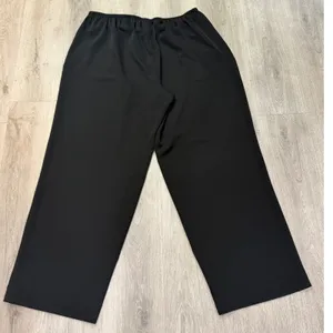 Kasper Plus Size 2X Black Pull-On Pants Stretch Wide Leg Career Trousers thumbnail 6