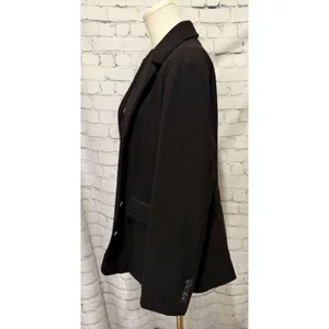 NWT NY&CO Womens Blazer Plus Size 18 Two Button Black Professional Office Wear thumbnail 7