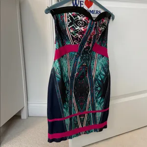 WOW Couture Colorful Printed Bandage Bodycon Strapless Dress thumbnail 4