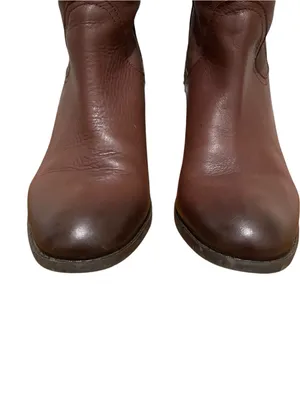 Arturo Chiang Leather Knee High Block Heel Riding Boots Brown Women’s Size 7.5 thumbnail 5
