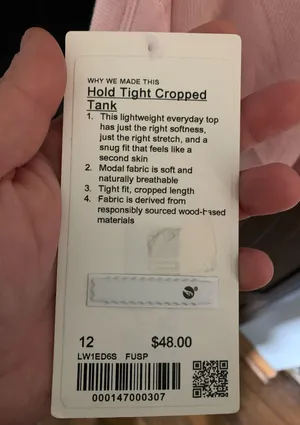 NWTs Lululemon size 12 Hold tight cropped tank thumbnail 4
