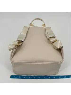 NWT Tahari Bone Checkered Mini Backpack One Size Beige thumbnail 3