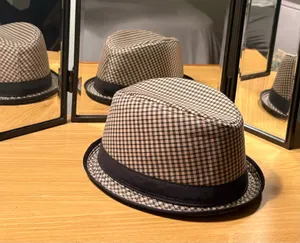 Classic Men’s Checkered Top Hat Brown thumbnail 2