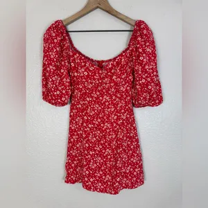Reformation Kopa Mini Dress Red Floral size 2 $218 thumbnail 5