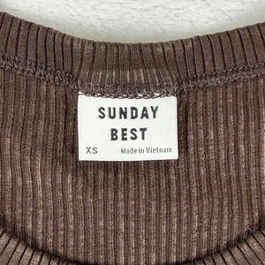 Sunday Best Aritzia Brown Honor Ribbed Racerback Crop Tank Top XS 88034 thumbnail 2