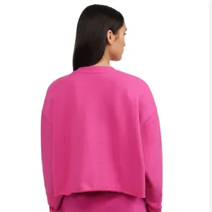 NWT PAJAR CANADA Lawson Women's Oversized Crop Sweatshirt in PINK GLOW XL thumbnail 6