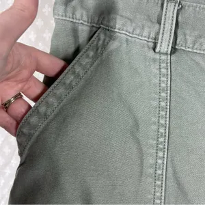 Abercrombie & Fitch Olive Green High Rise Wide Leg‎ Pants thumbnail 4