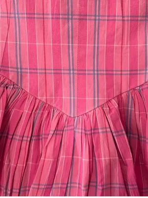 Maeve X-Large Skirt Anthropologie Basque Waist Flirty Mini Pink Combo plaid NWT thumbnail 10