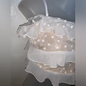 Forever 21 lace ruffle tank top thumbnail 3