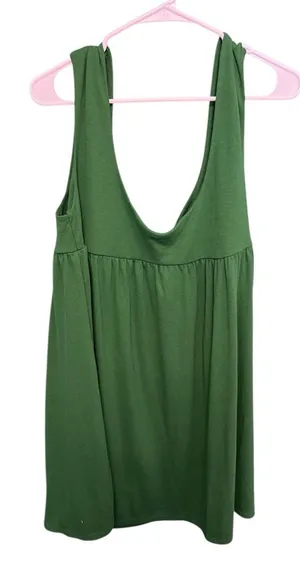Free People FP Beach Green Babydoll Tank Top XL NWT thumbnail 1