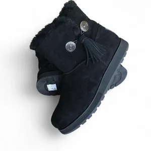 Skechers Black Keepsakes Tribute Faux Fur Lined Concho Tassel Ankle Boots SZ 9 thumbnail 2
