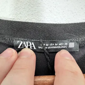 Zara Black Minimalist Shift Dress Pockets Polished Preppy Size Medium‎ Classic thumbnail 8
