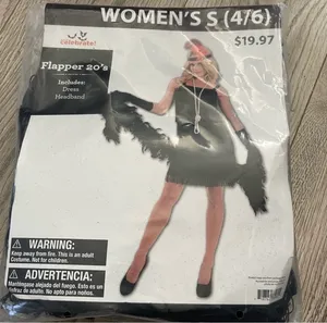 Gatsby Flapper Costume Black thumbnail 1
