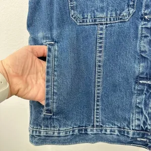 Vintage Eddie Bauer 100% Cotton Denim‎ Vest Button Front Layering 90s Country thumbnail 5