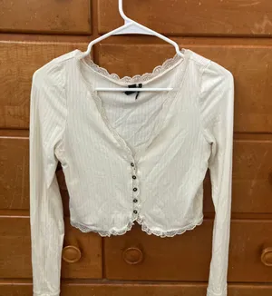 UO White Cropped Top thumbnail 2