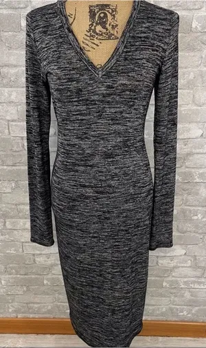Aritzia Wilfred Marled Vneck Sweater Dress thumbnail 1