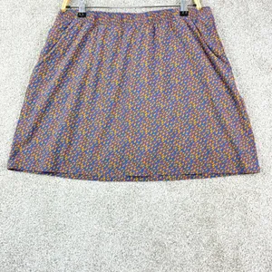 Toad&Co Sunkissed Weekend Skort Size L blue Print UPF50 Hiking Travel Outdoor thumbnail 2