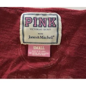 Pink republic PINK Victoria's Secret Seminoles Shirt Women S Burgundy White Striped Varsity 51 thumbnail 4