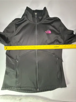The North Face Black Utility Full-Zip Jacket with Pink Logo thumbnail 6