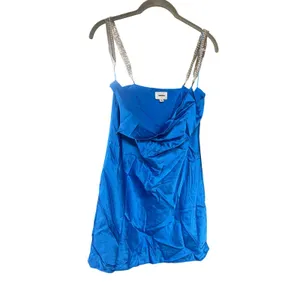 Cami NYC Axel Crystal Mini Dress In Electric Blue Silk Size Medium thumbnail 5