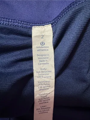 Lululemon Athletica Navy Blue Workout Athletic Shorts Size 2 thumbnail 3