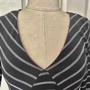 White House black Market black striped shirt thumbnail 3
