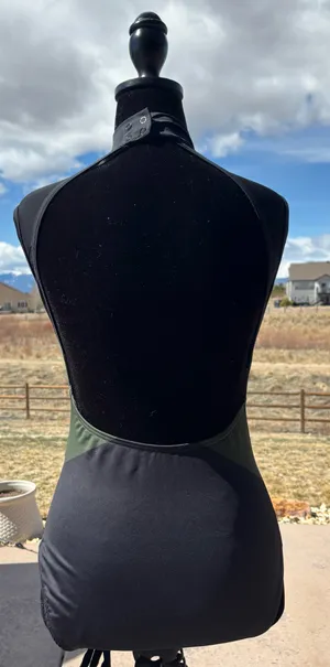 Balera Dancewear Green & Black Stained Glass Print Leotard Size LC (Large Child 14) thumbnail 7