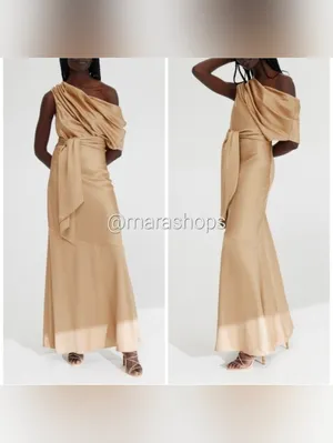 Significant Other Erika Tan Satin Dress thumbnail 2