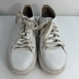 Jeffrey Campbell PLAY Size 9 Chunky Platform White Leather Sneakers Women Grunge thumbnail 5