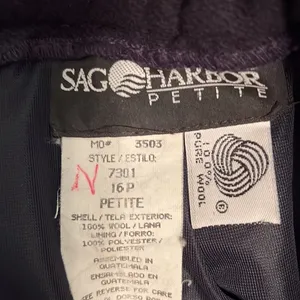 Vintage Sag Harbor Navy Wool Knee Length Pencil Skirt thumbnail 4