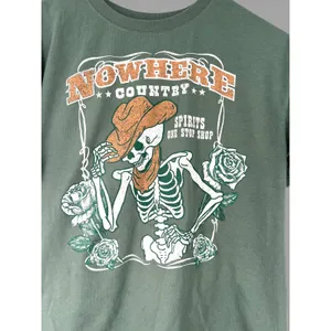 Awake L Western country gothic "yallternative" Cowboy Tshirt Tee Top skeleton Rodeo thumbnail 3