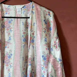 FLORAL SATIN DUSTER / HOUSE ROBE Pink Size XL thumbnail 2