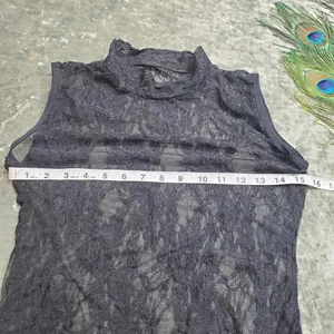 Black Mockneck Lingerie Lace Slip‎ Dress Size: S/M thumbnail 4