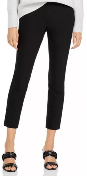 VINCE Stitch Front Seamed Pant in Black M Medium thumbnail 1