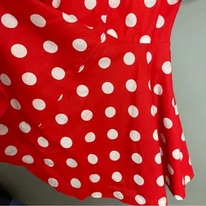 Handmade‎ Minnie Mouse Dress Halloween Costume Bloomers Red White Polka Dots thumbnail 6