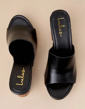 Lulu's Elegant Black Mules thumbnail 1