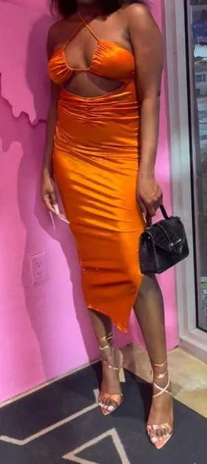 Pretty Little Thing Orange Dress thumbnail 3