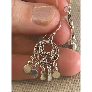 A266 1 1/4 inch 925 sterling silver earrings thumbnail 11